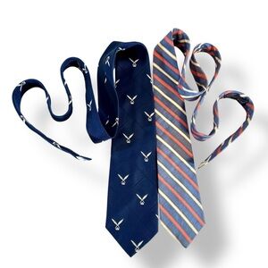 The Official Bicentennial 1776-1976 Necktie, Lord&Taylor Red White Blue set of 2